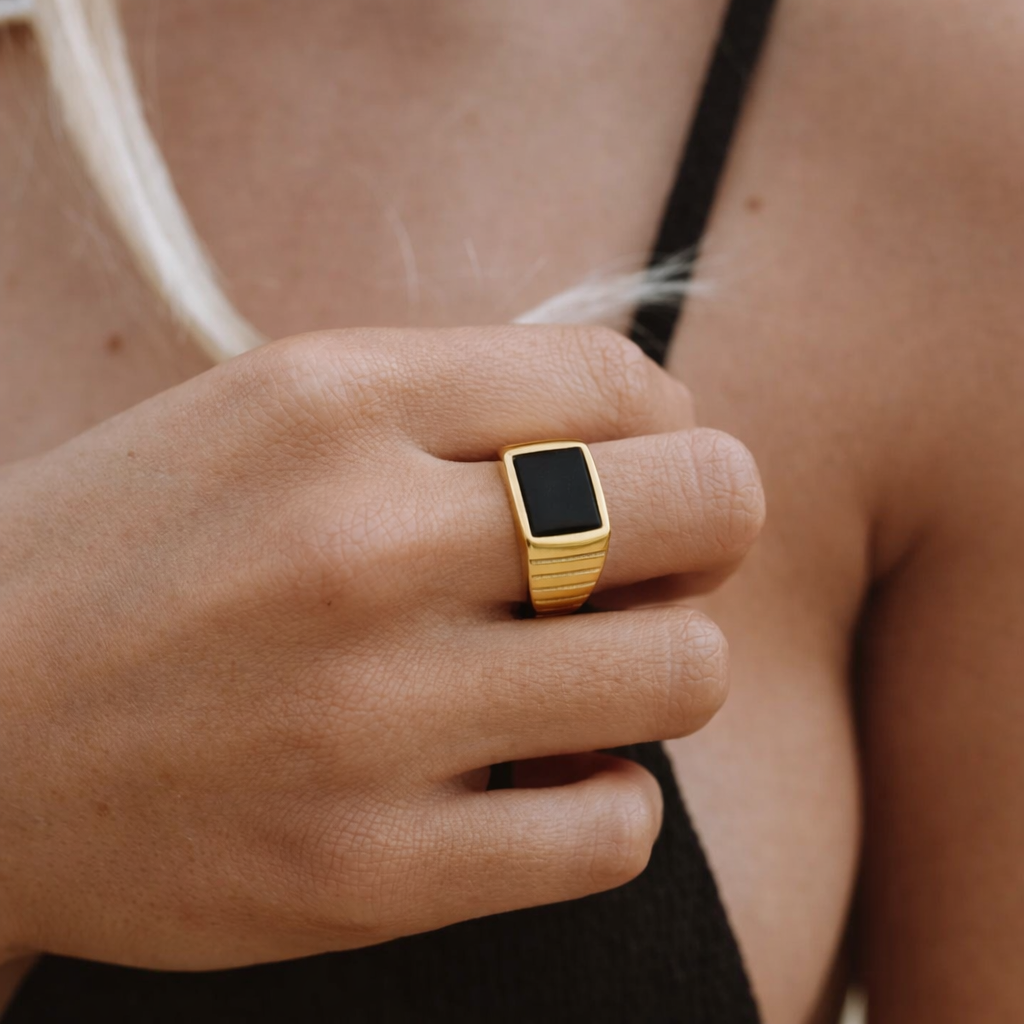 'Drift' Black Onyx Ring