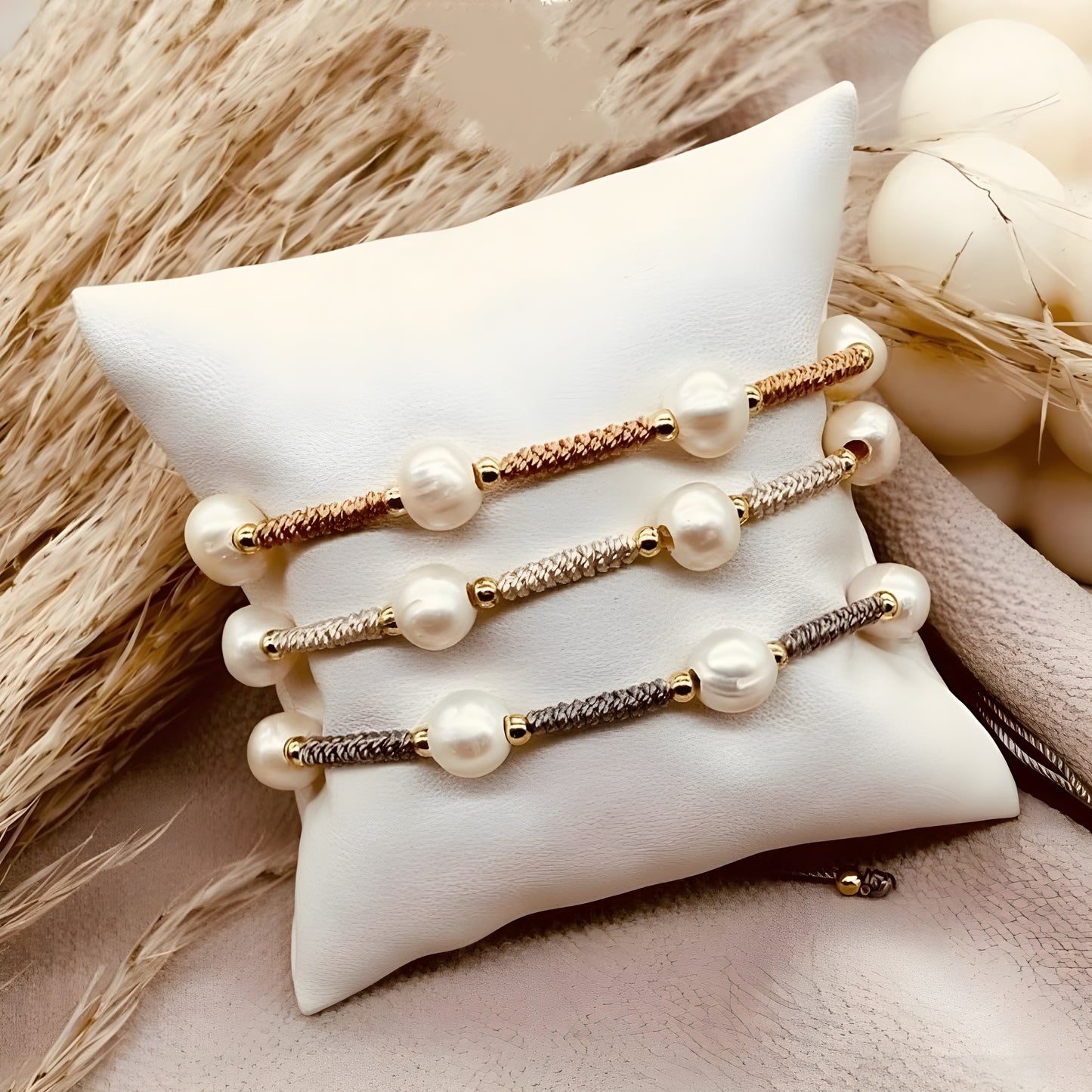 Braided Pearl Bracelet