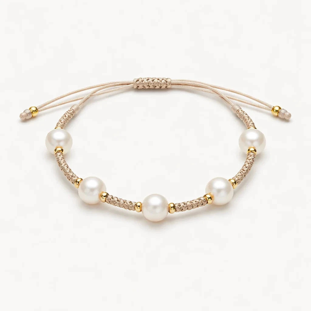 Braided Pearl Bracelet